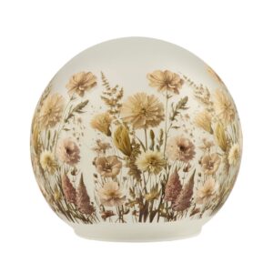 Led ljósa kúla með brúnu munstri