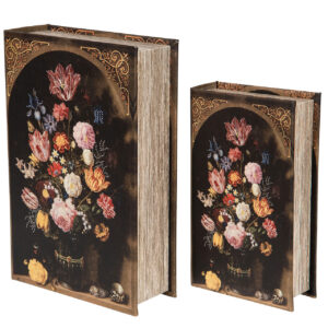 Geymslubók með blómamunstri- stór